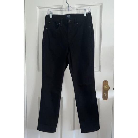J.Crew Black Essential Straight Leg Jeans Women's 28 Flawed Dark Wash Denim - Picture 1 of 13